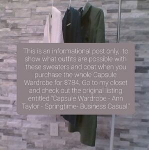 SWEATERS/COAT - 3 of 33 pieces in a Capsule Wardrobe listed for $784